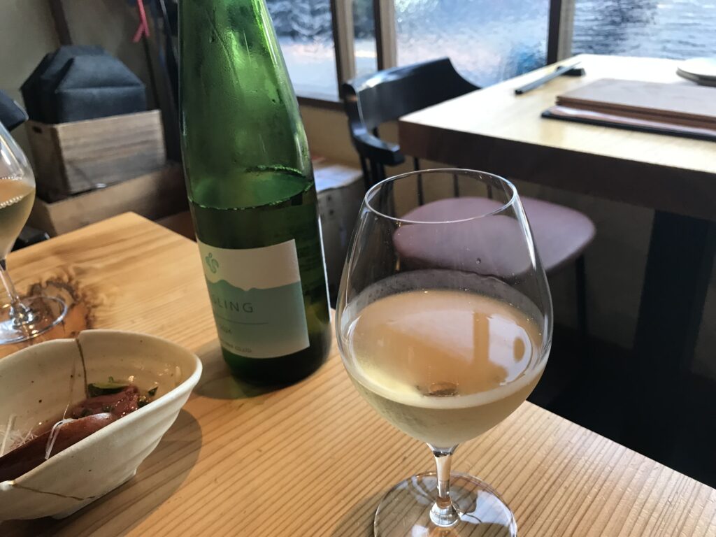 Wine bottle at KOYA
